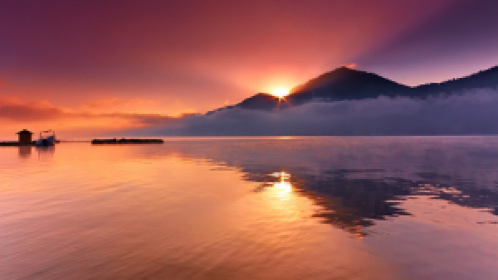 Crépuscule au sommet de Kintamani